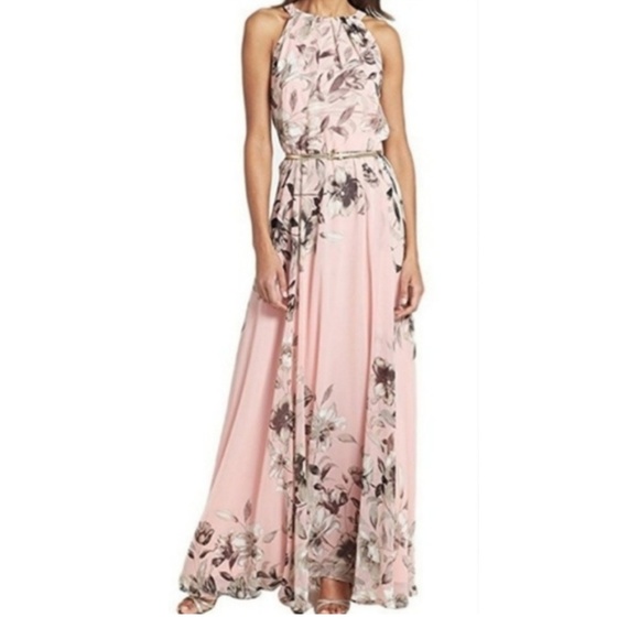 ELIZA J FLORAL CHIFFON GOWN 🆕 - Picture 2 of 4